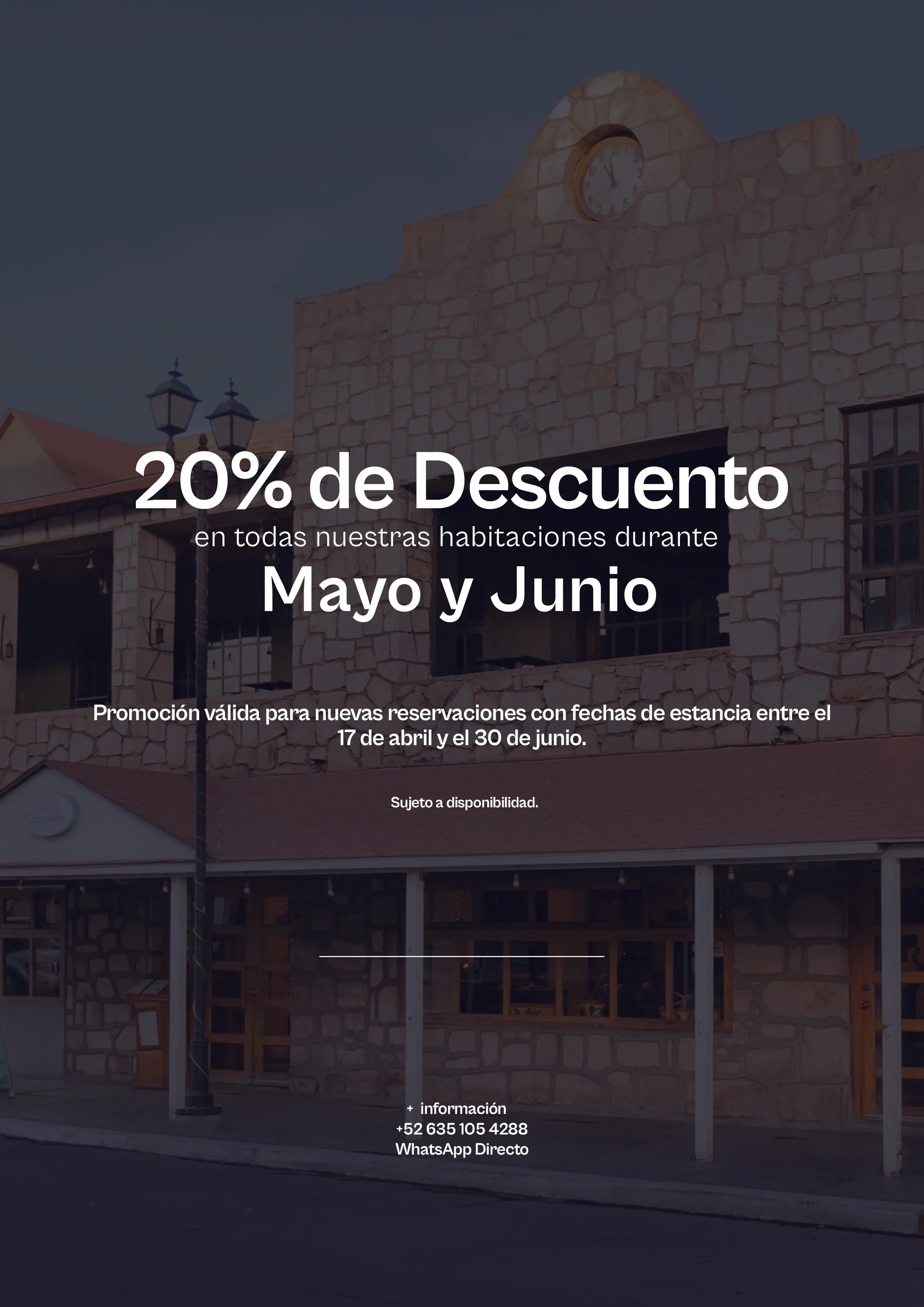 Promoción Escapada de Temporada en Cascada Inn, Creel
